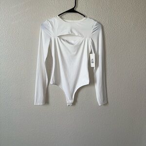 White Long Sleeve Bodysuit